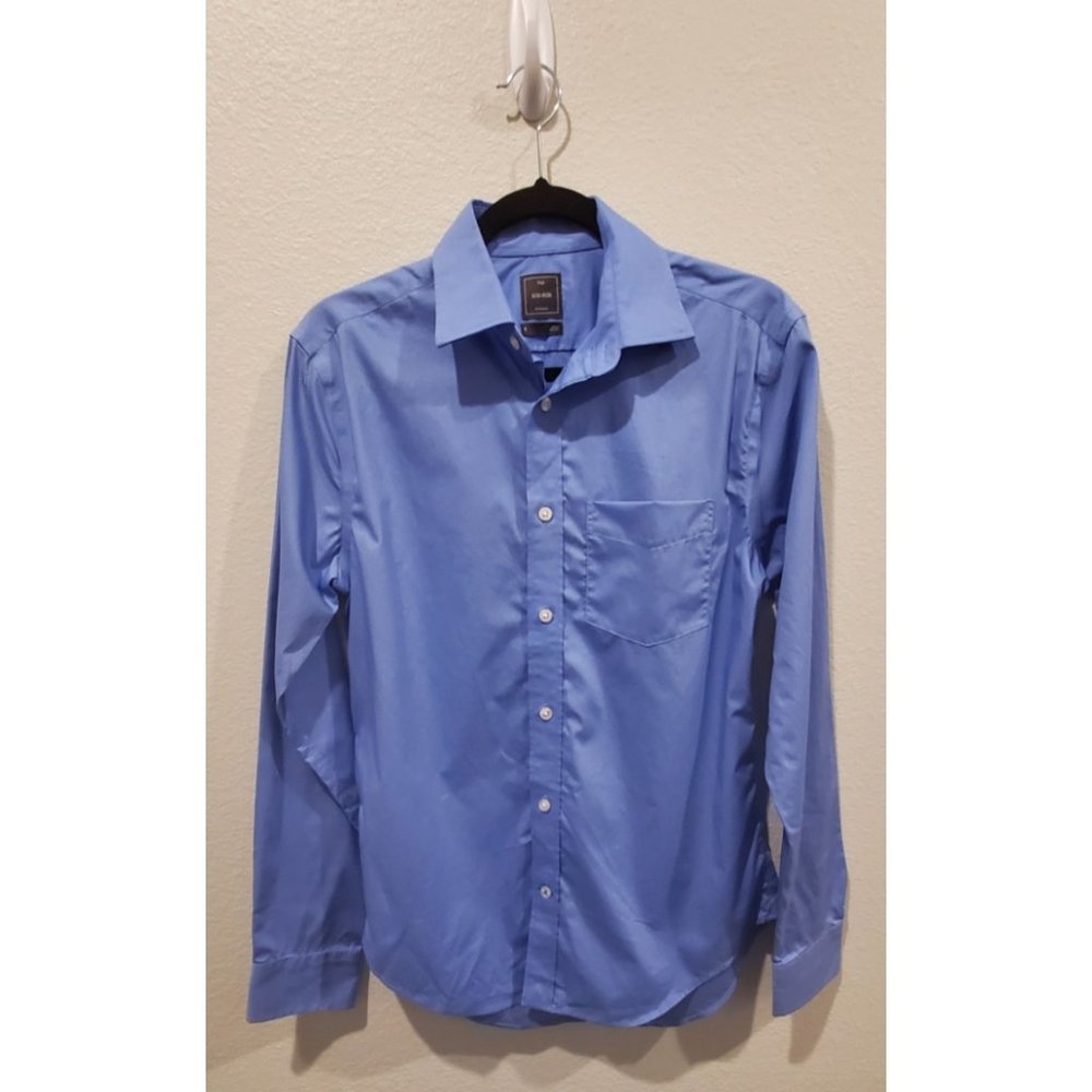 GAP Non Iron Long Sleeve Blue Shirt
